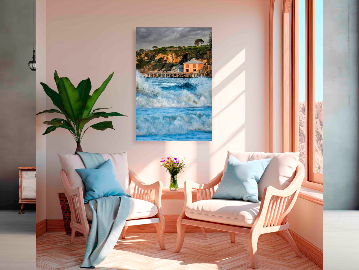 Tathra Wharf and Waves acrylic panel print