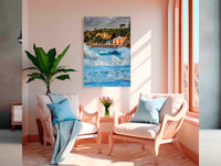 Tathra Wharf and Waves acrylic panel print