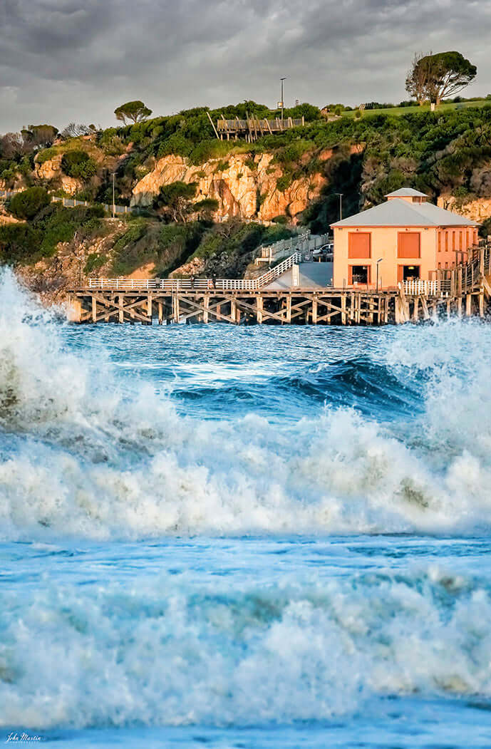 Tathra Wharf waves print, Tasman Sea in full force
