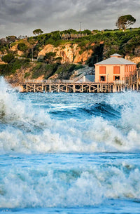 Tathra Wharf waves print, Tasman Sea in full force
