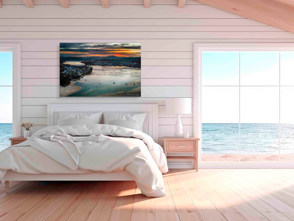 Merimbula Eagle Eye Sunset acrylic panel