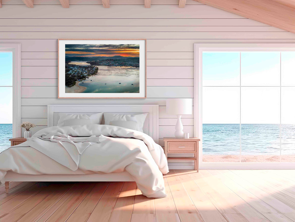 Merimbula Eagle Eye Sunset in timber frame