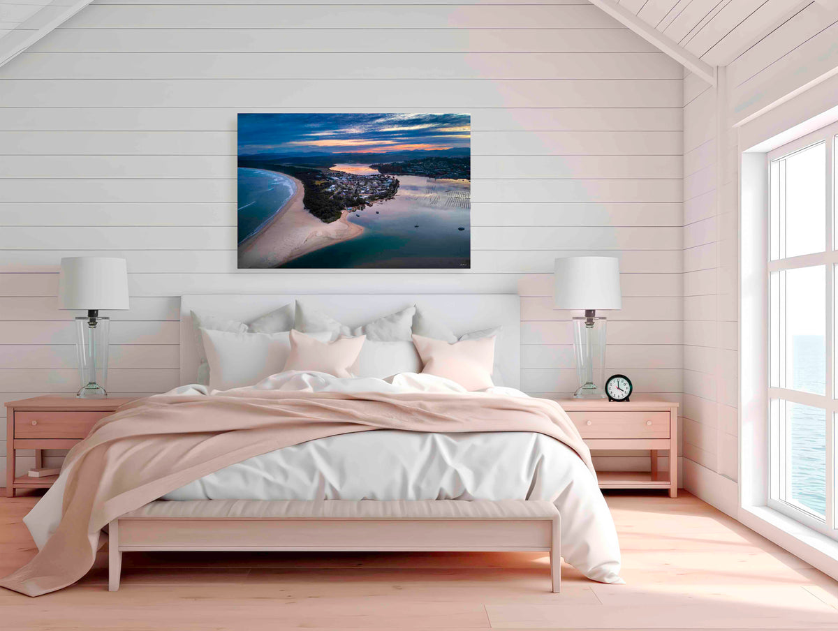 Fishpen on Dusk acrylic panel print