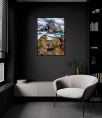 Camel Rock Bermagui NSW wall art — distinctive granite coastal formation in winter light