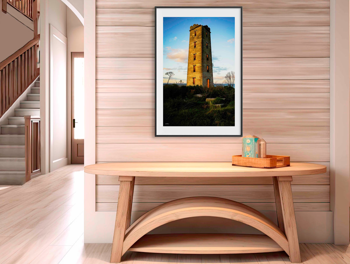 Ben Boyd Tower Eden in black frame wall art