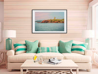 Ben Boyd Tower seascape in black frame