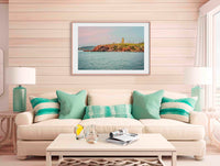 Ben Boyd Tower seascape in timber frame wall art