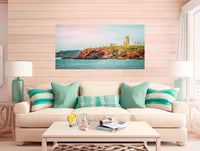 Ben Boyd Tower Eden panorama from the sea — acrylic wall art, Beowa National Park NSW