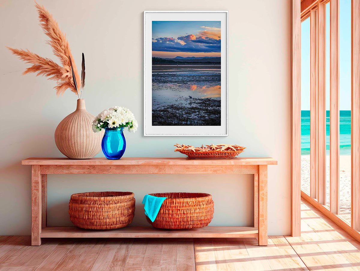 Merimbula Boardwalk in white frame