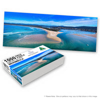 Merimbula Lake 1000-piece jigsaw box with the completed puzzle, Merimbula NSW