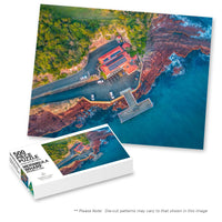 Merimbula Wharf 500-piece jigsaw box with the completed puzzle, Merimbula NSW