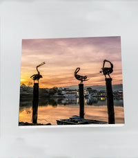 Pelicans Merimbula ceramic coasters set of 4, square with cork backing