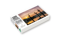 Pelican Sculptures jigsaw puzzle, 1000 piece — the three Fishpen pelican sculptures at sunset, Merimbula, Sapphire Coast Photography