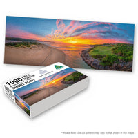 Short Point 1000-piece jigsaw box with the completed puzzle, Merimbula NSW