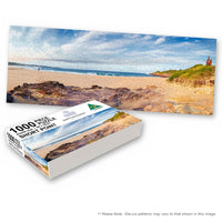 Short Point Beach 1000-piece jigsaw box with the completed puzzle, Merimbula NSW