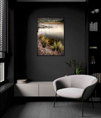 Yowaka River wall art — rain on the river near Pambula, Far South Coast NSW