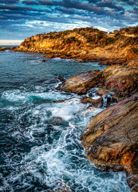Tathra Rocks print, rugged coastal foreshore near Tathra Wharf